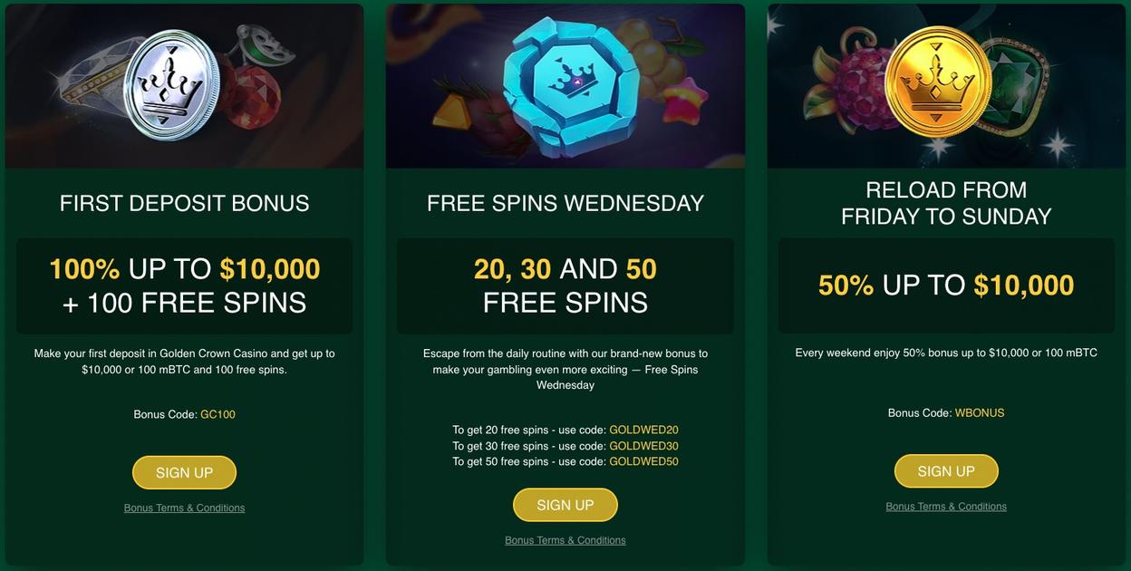 Goldencrown Casino Bonus